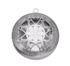 Aromatherapie ketting zilverkleurig