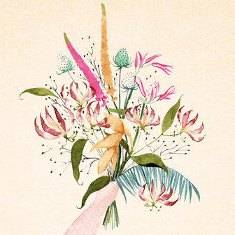 Dubbele kaart: Bos bloemen | Zintenz