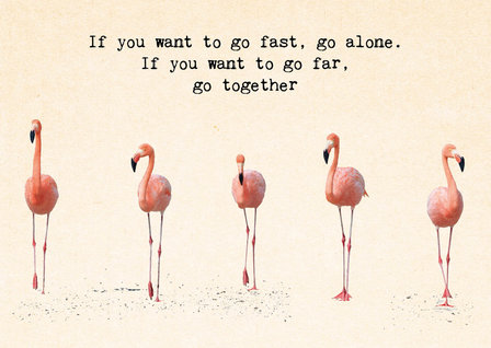 Kaart: If you want to go fast, go alone. If you want to go far, go together