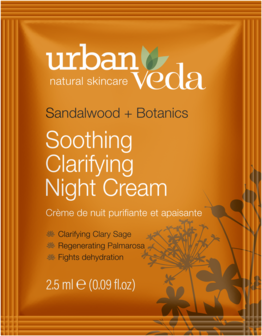 Sachet Soothing clarifying night cream | Urban Veda
