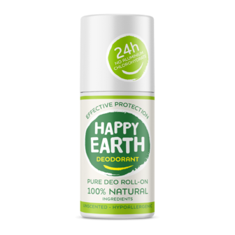 Pure Deo Roll-On: Unscented Hypoallergenic | Happy Earth