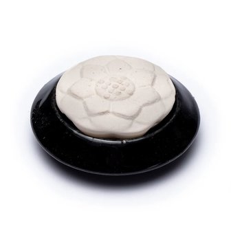 Geursteen Lotus | Zwarte schotel