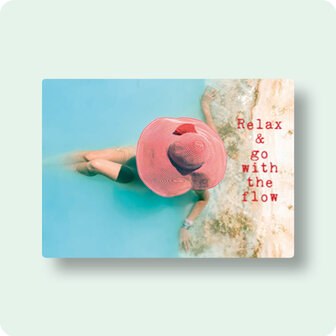 Kaart: Relax go with the flow | Zintenz