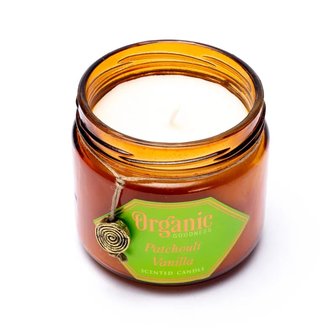 Geurkaars sojawas Patchouli &amp; Vanilla | Organic Goodness