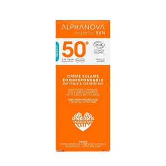 Sun Face Cream SPF50+ Mono&iuml; | Alphanova