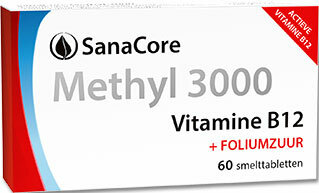 Vitamine B12 smelttabletten methyl 3000 + foliumzuur | Sanacore