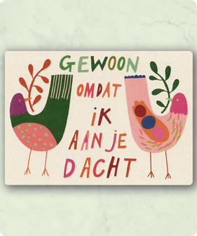 Kaart: Gewoon omdat ik aan je dacht | Zintenz