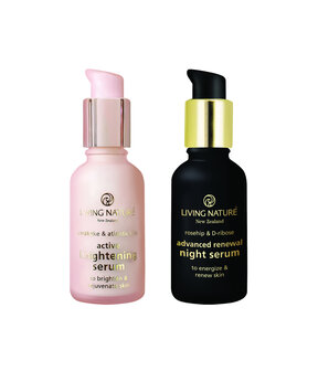 Duo Active Brightening Serum &amp; Advanced Night Serum | Living Nature