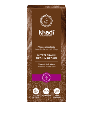 Medium Brown plantaardige haarkleuring | Khadi