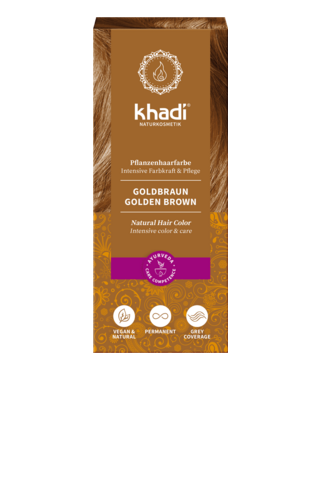Golden Brown Plantaardige haarkleuring | Khadi