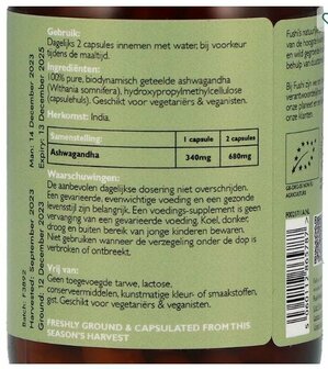 Fushi Wellbeing - Organic Ashwagandha
