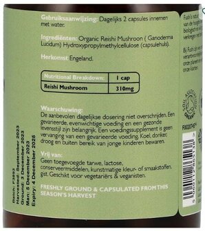 Fushi - Organic Reishi Mushroom - 60 capsules