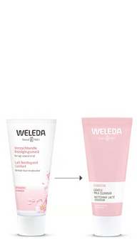 Amandel Verzachtende Reinigingsmelk | Weleda verpakking