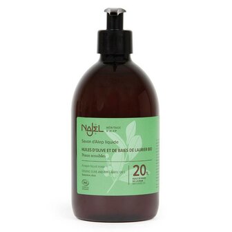 Aleppo Najel - Aleppo Liquid Soap 20% Bay Laurel Oil - 500ml