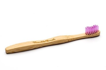 Bamboe roze kinder tandenborstel