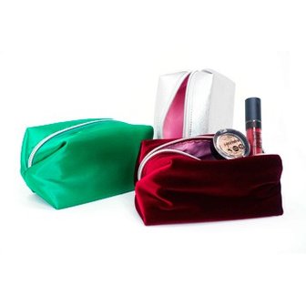 puroBIO - Make-up Tasje: Green Satin Etui