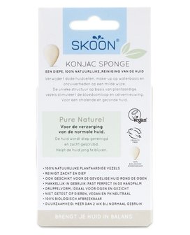 Skoon Natural Cosmetics - Konjac Spons: Pure Natural