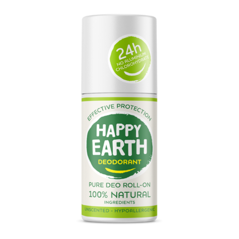 Pure Deo Roll-On: Unscented Hypoallergenic | Happy Earth