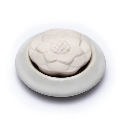 Geursteen lotus witte schotel