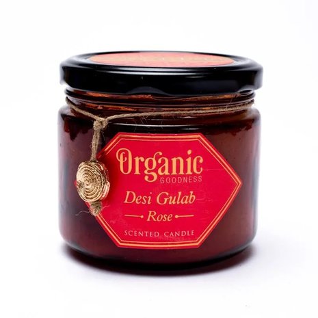 Geurkaars sojawas Roos | Organic Goodness
