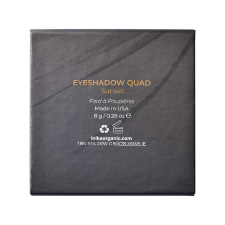 Quat Eyeshadow Palette: Sunset | Inika cosmetics