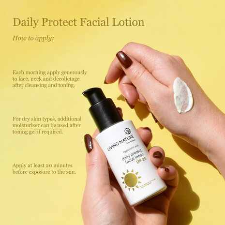 Daily protect facial lotion SPF20 | Living Nature