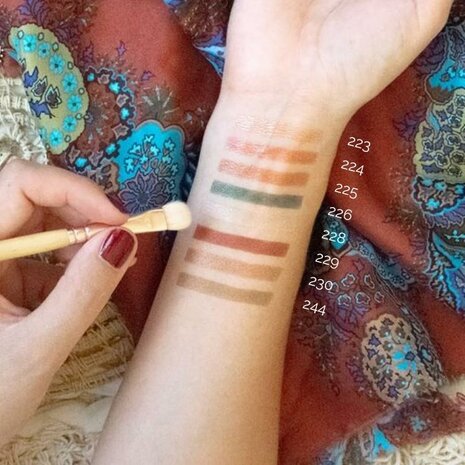 Swatches palet Travel | BoHo green make-up