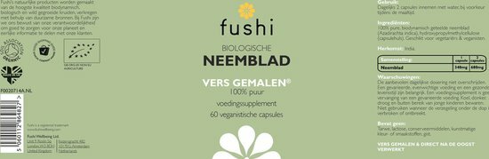 Fushi Wellbeing - Biologisch Neemblad