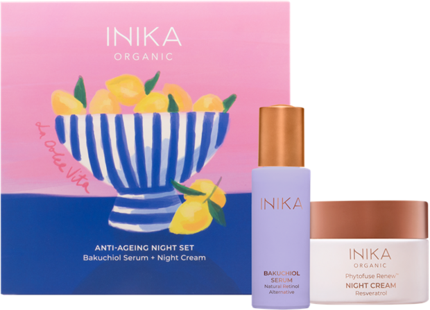 INIKA Organic Anti-Ageing Night Duo Set