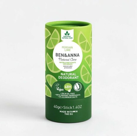 Frisse deo stick persian lime, in karton | Ben & Anna