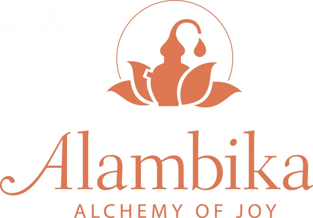 Logo van Alambika, biologische & wildcrafted etherische oliën en gezichtsverzorging