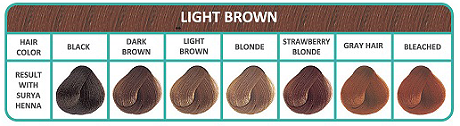 Kleurenkaart natuurlijke haarverf creme licht bruin bij bio amable