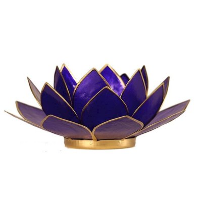 Lotus Sfeerlicht: Indigo 6e Chakra Goudrand