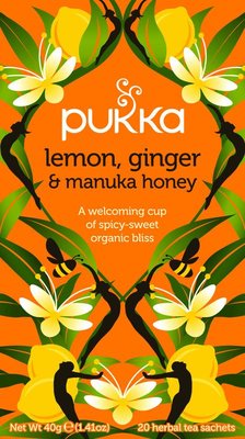 Pukka Org. Teas - Lemon Ginger & Manuka Honey