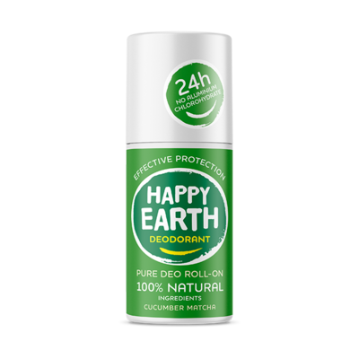 Happy Earth - Pure Deo Roll-On: Cucumber Matcha