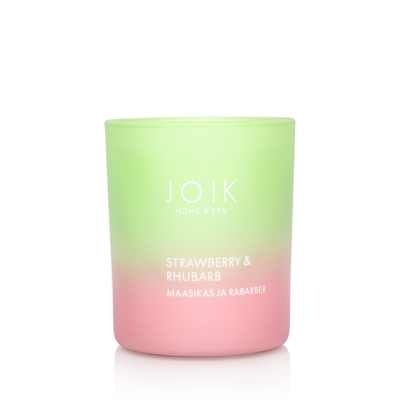 Joik Home & Spa - Geurkaars Koolzaadwas: Strawberry & Rhubarb