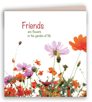 ZintenZ - Dubbele Kaart: Friends Are Flowers In The Garden Of Life