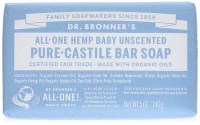 Dr. Bronner's - Pure Castile Soap Bar: Baby Mild