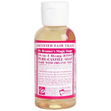 Dr. Bronner's - Magic Pure Castile Soap: Roos 59 ml, 240 ml, 475 ml of 945 ml Vanaf: